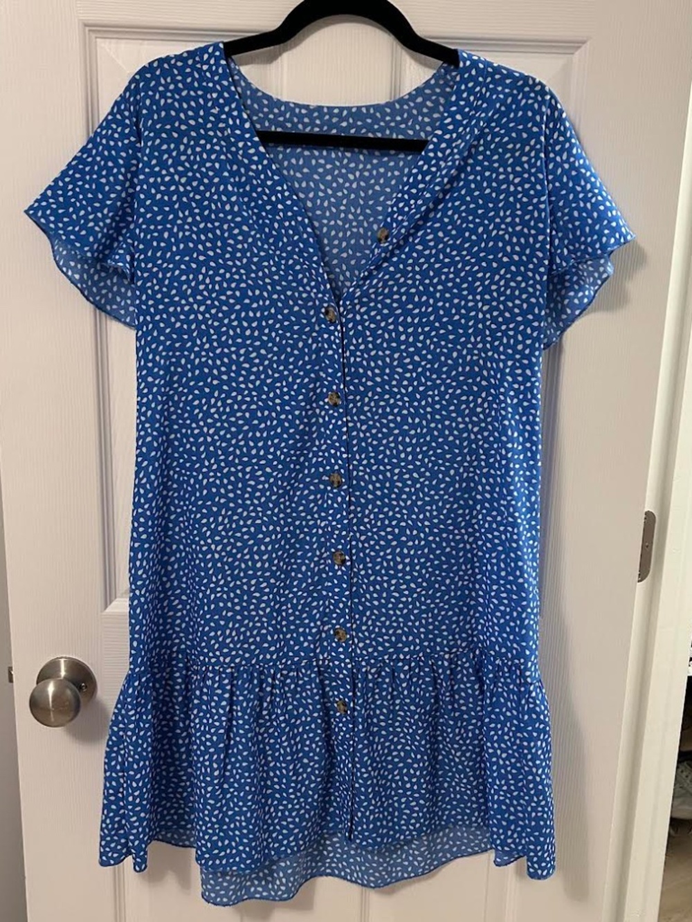 blue & white summer dress